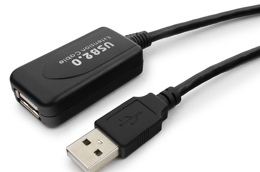 Удлинитель активный USB Cablexpert UAE016-BLACK